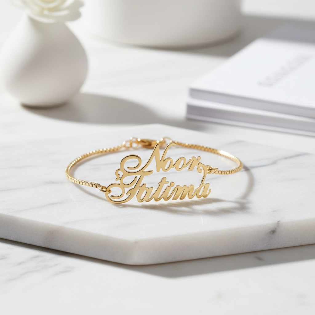 Custom Couple Name Chain Bracelet