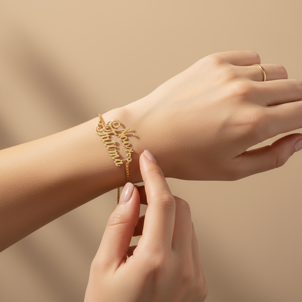 Custom Couple Name Chain Bracelet