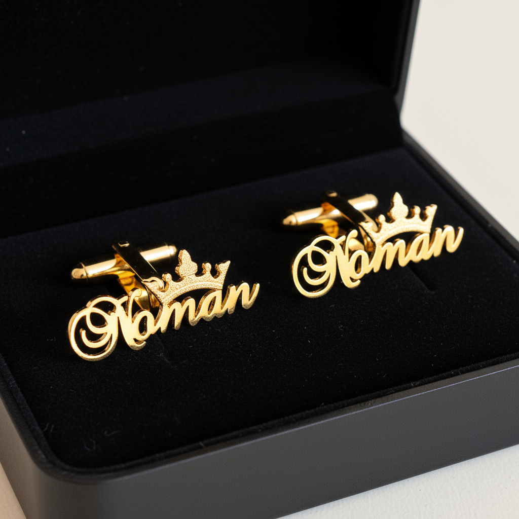 SBCH Cursive Custom Name Cufflinks