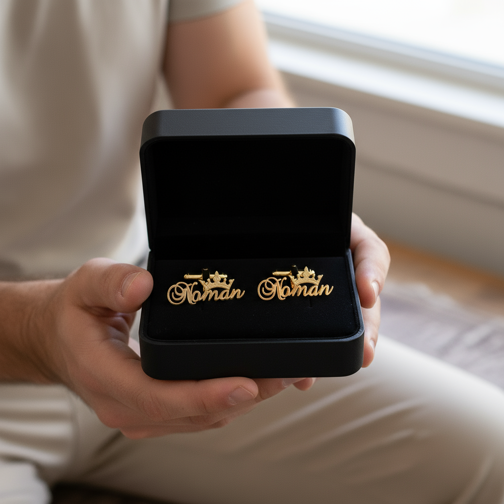 SBCH Cursive Custom Name Cufflinks
