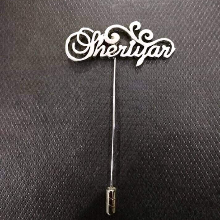 Twirl Motif Custom Name Lapel Pin