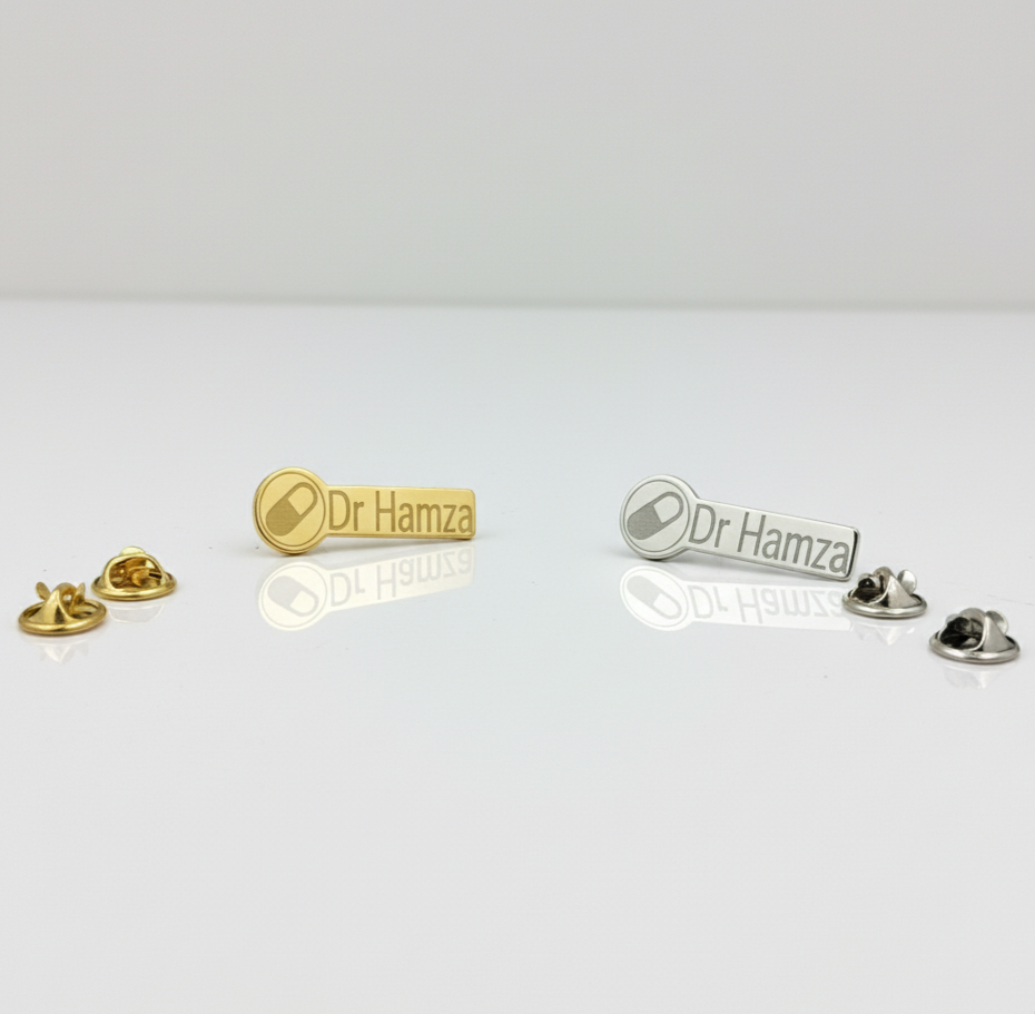 Doctor/Pharmacist Custom Name Tag Pin