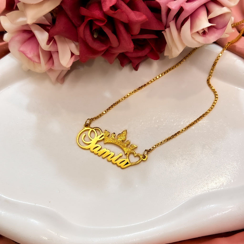 Shining Queen Custom Name Necklace
