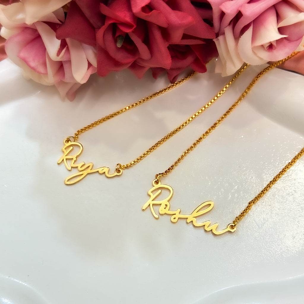 Cursive Script Custom Name Necklace