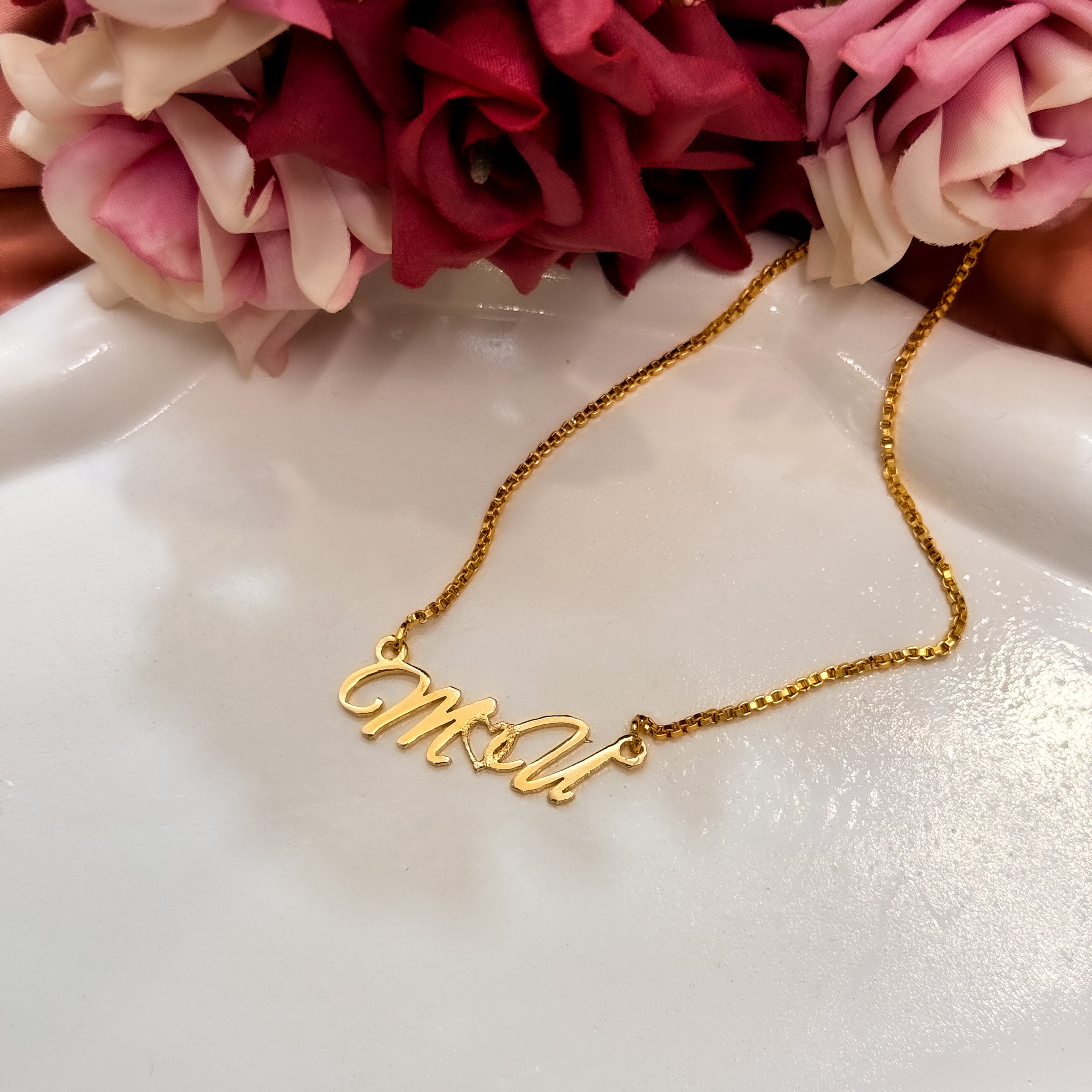 Initial Heart Custom Name Necklace