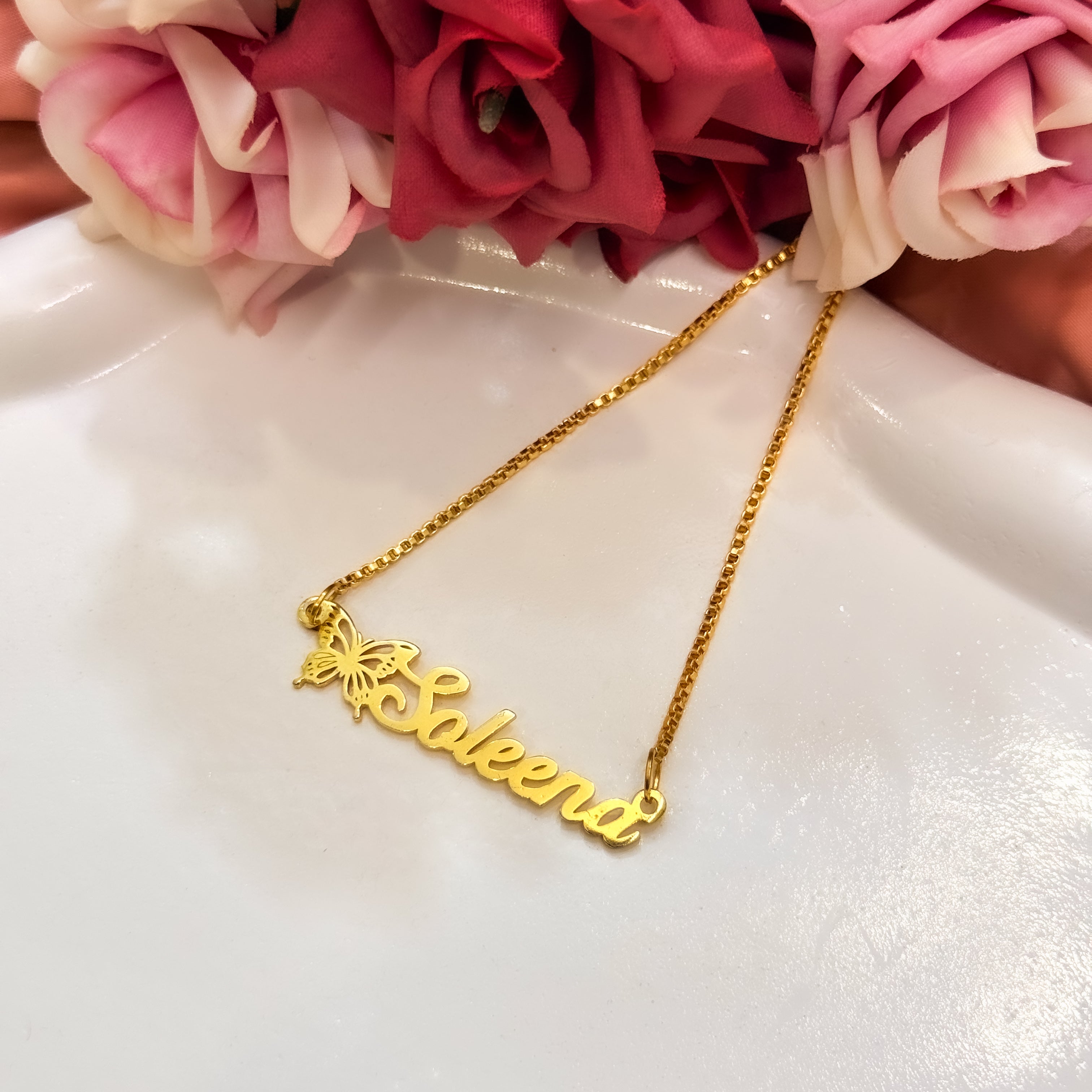 First Butterfly Custom Name Necklace