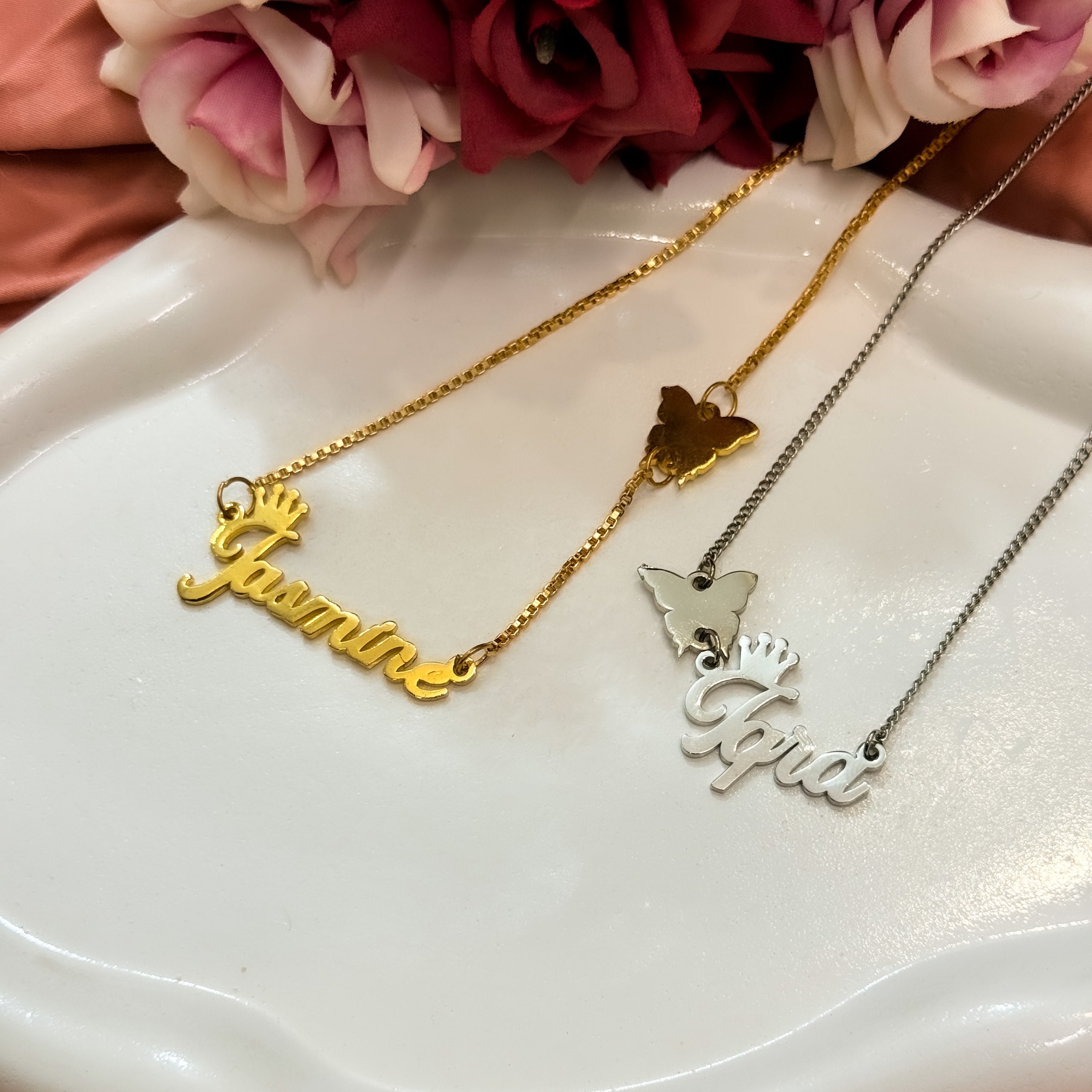 Butterfly Queen Custom Name Necklace
