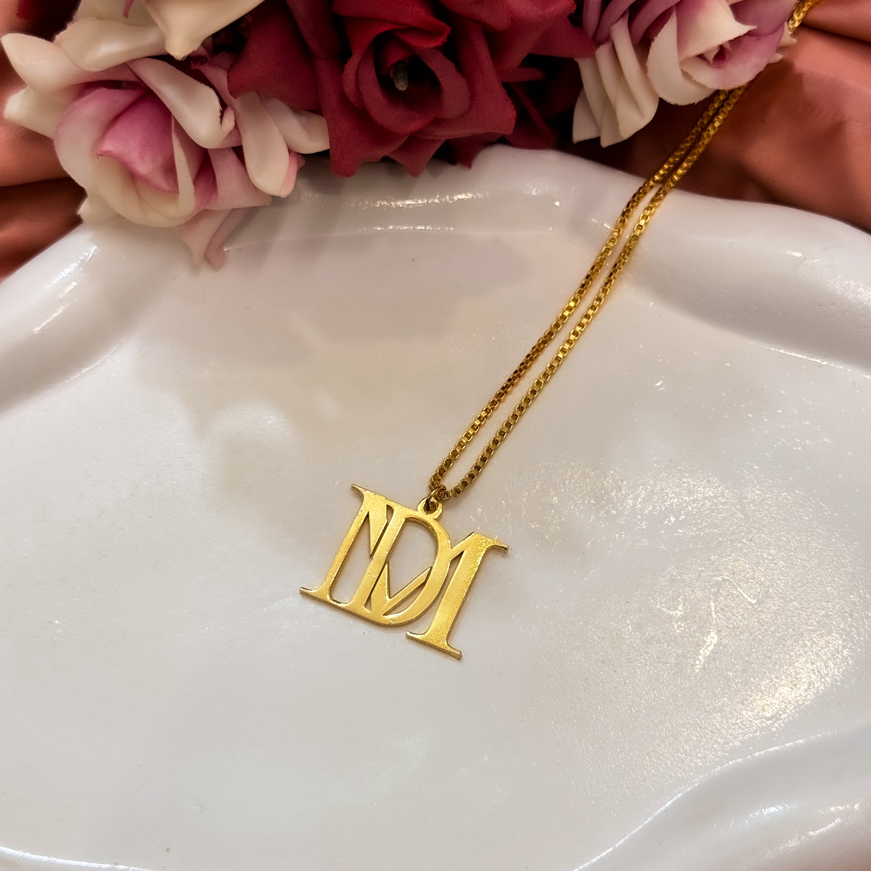 Interlaced Initial Custom Name Necklace