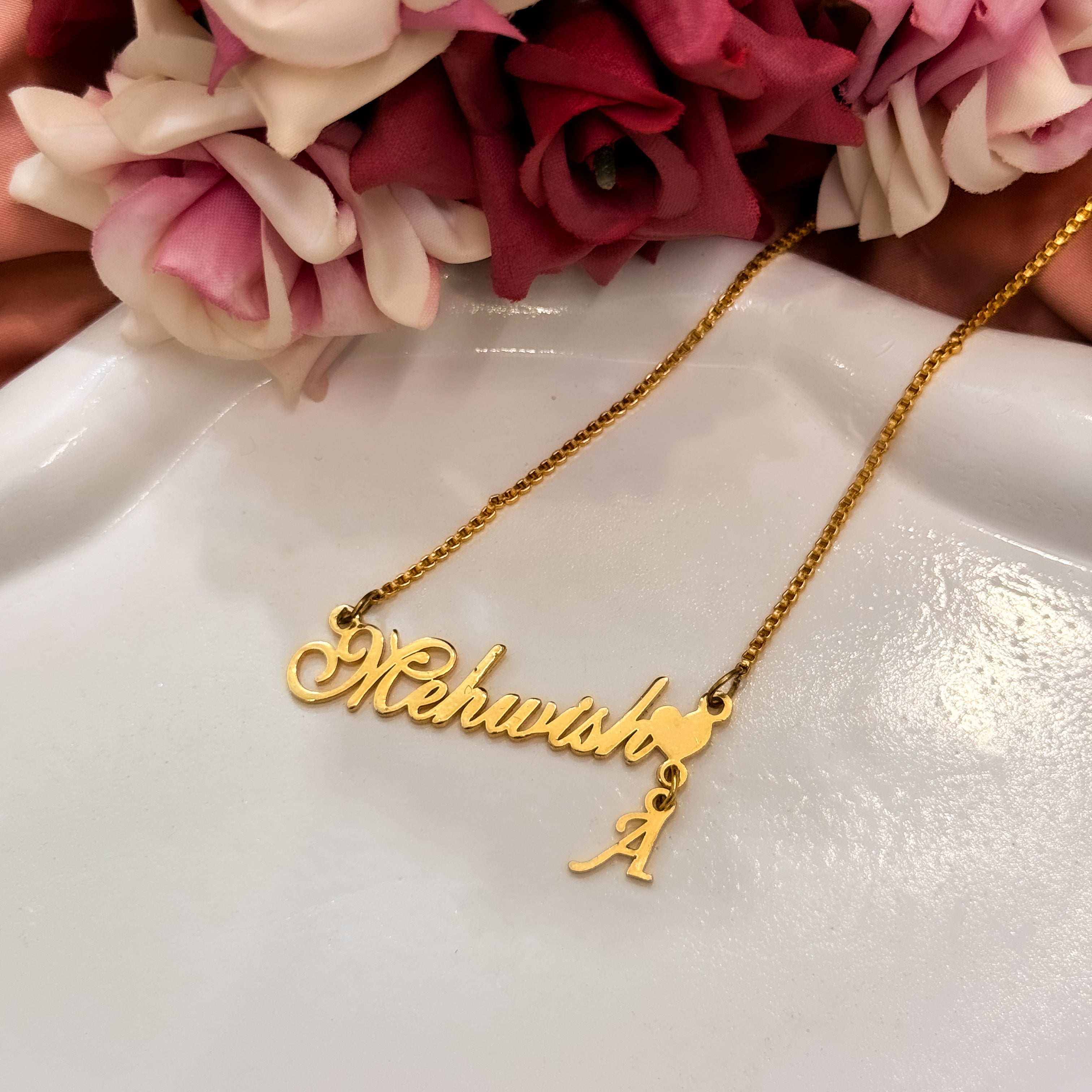 Vivace Heart Dangle Custom Name Necklace