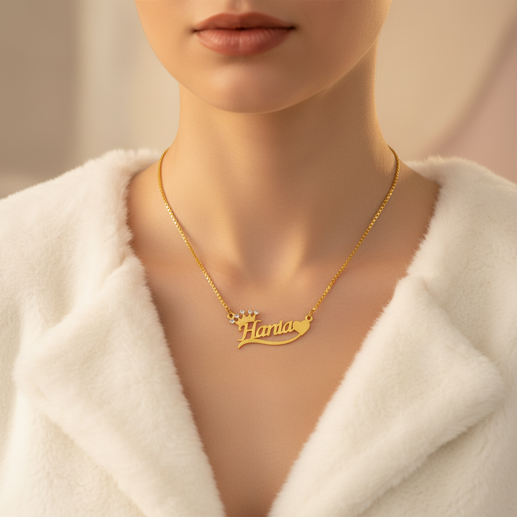 Monotype Swish Custom Name Necklace