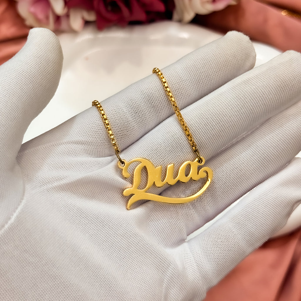 Swish Motif Custom Name Necklace