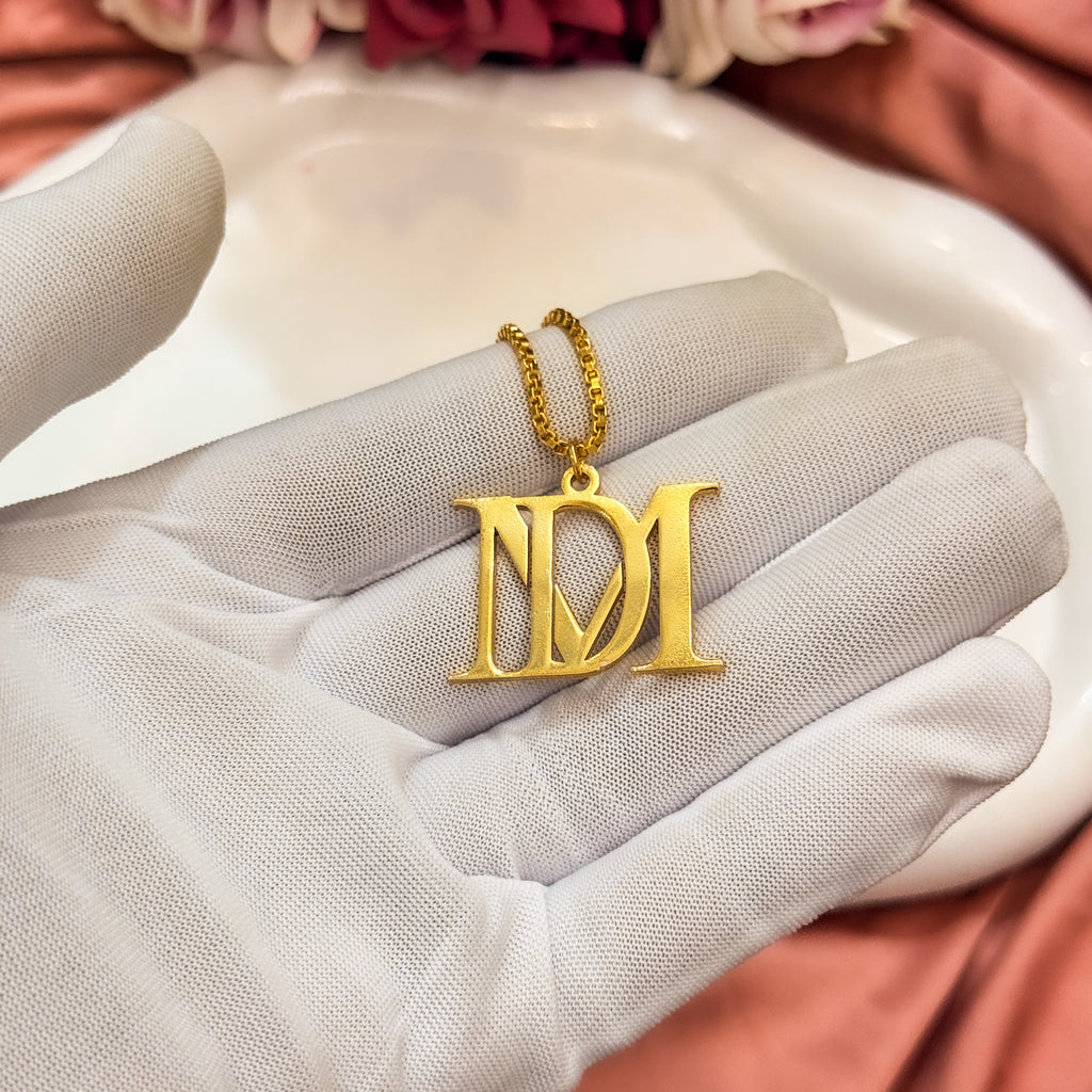 Interlaced Initial Custom Name Necklace