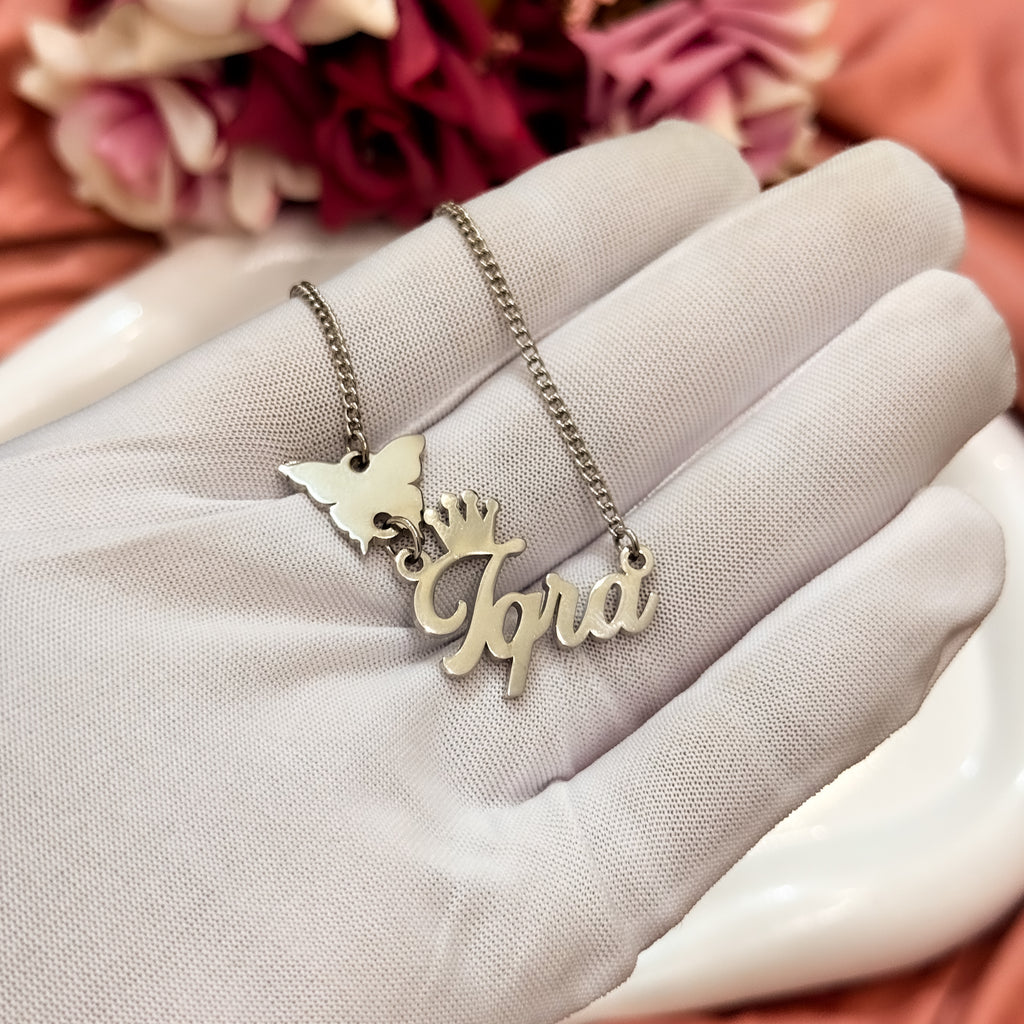 Butterfly Queen Custom Name Necklace