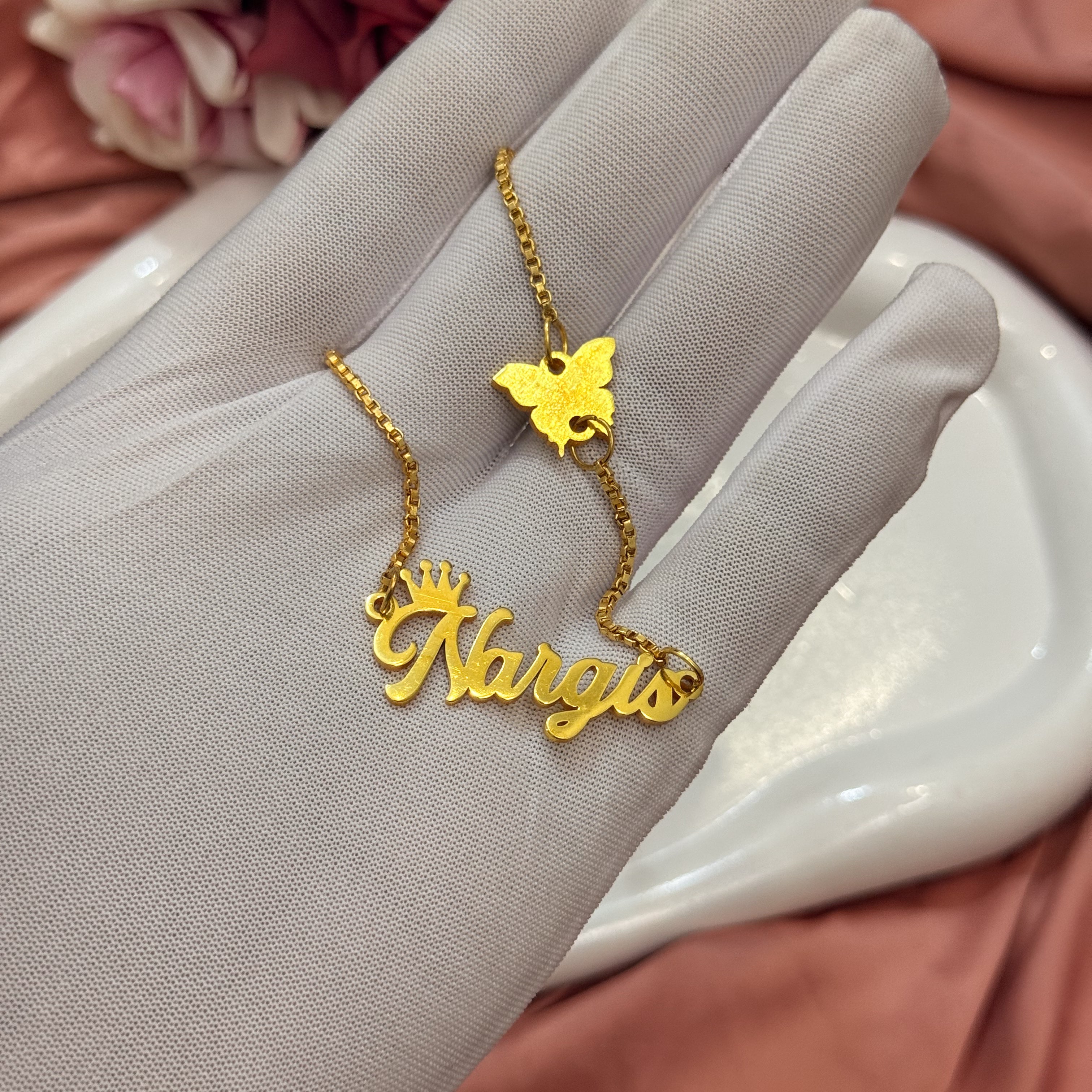 Butterfly Queen Custom Name Necklace