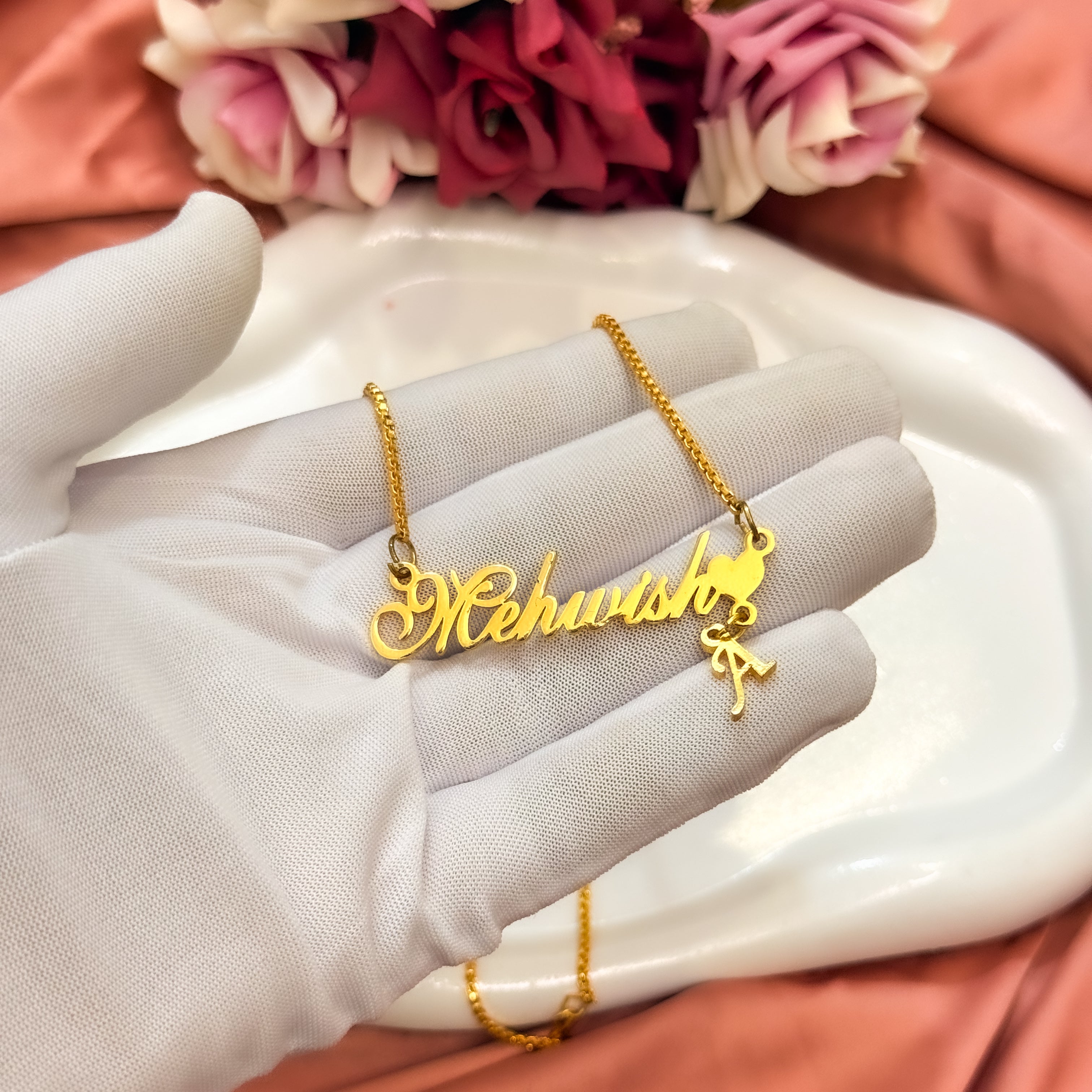 Vivace Heart Dangle Custom Name Necklace