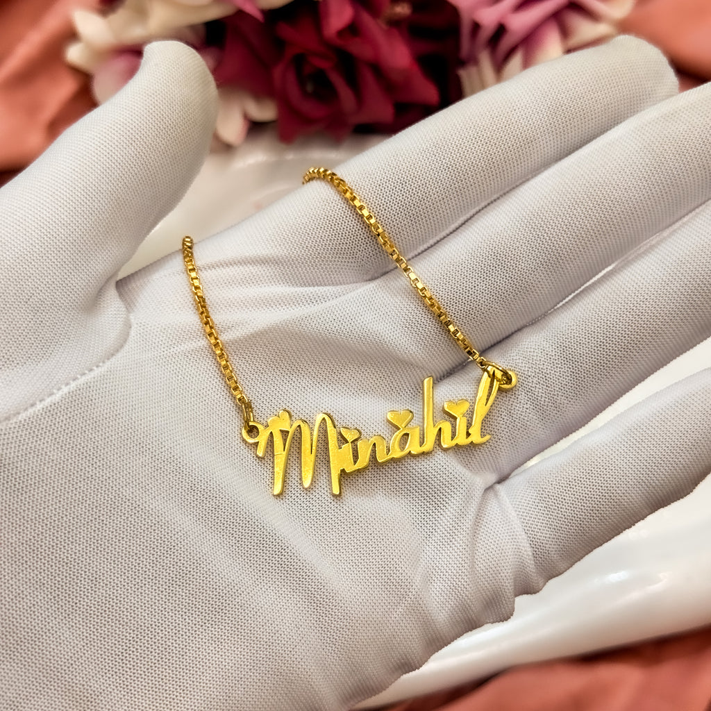 Fiolex Hearts Custom Name Necklace