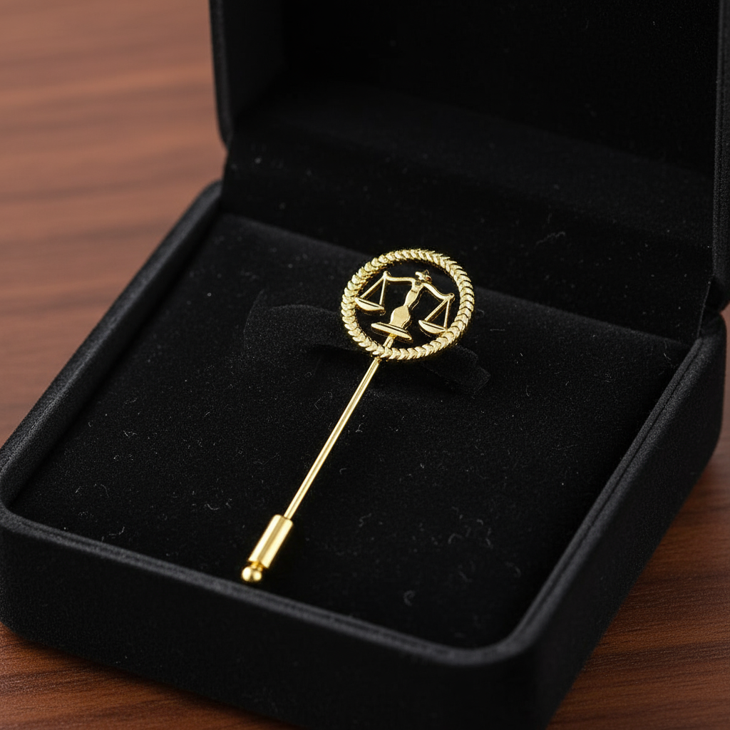 Advocate Justice Scale Emblem Lapel Pin