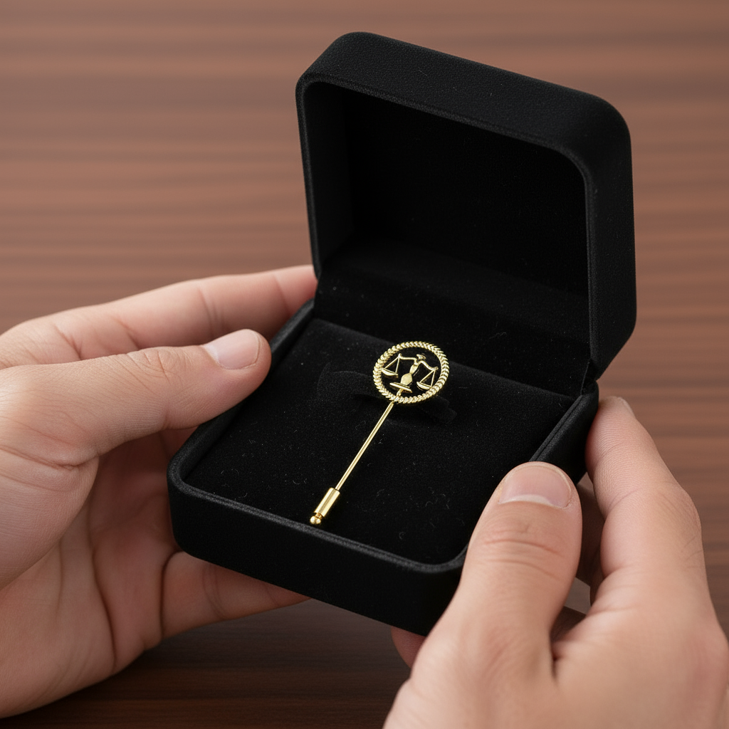 Advocate Justice Scale Emblem Lapel Pin