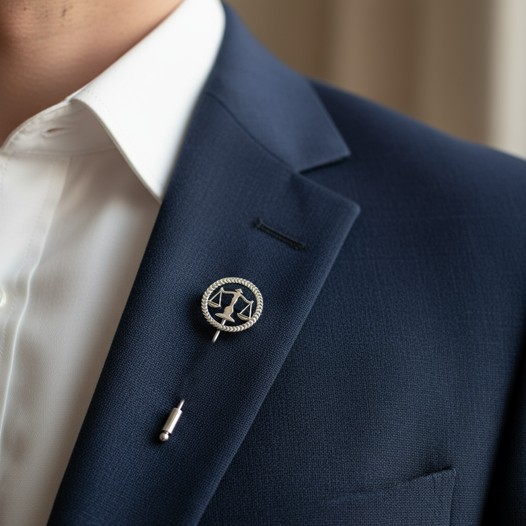 Advocate Justice Scale Emblem Lapel Pin