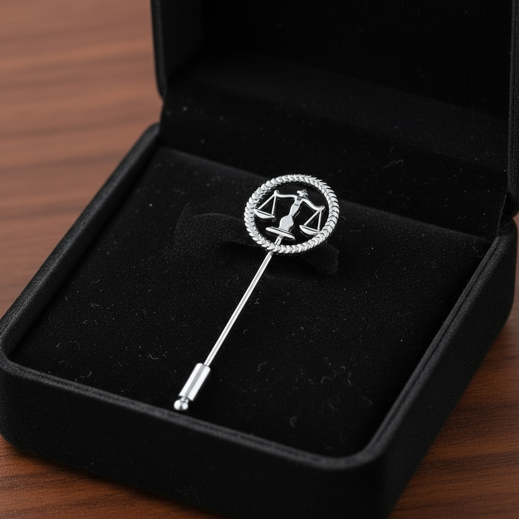 Advocate Justice Scale Emblem Lapel Pin