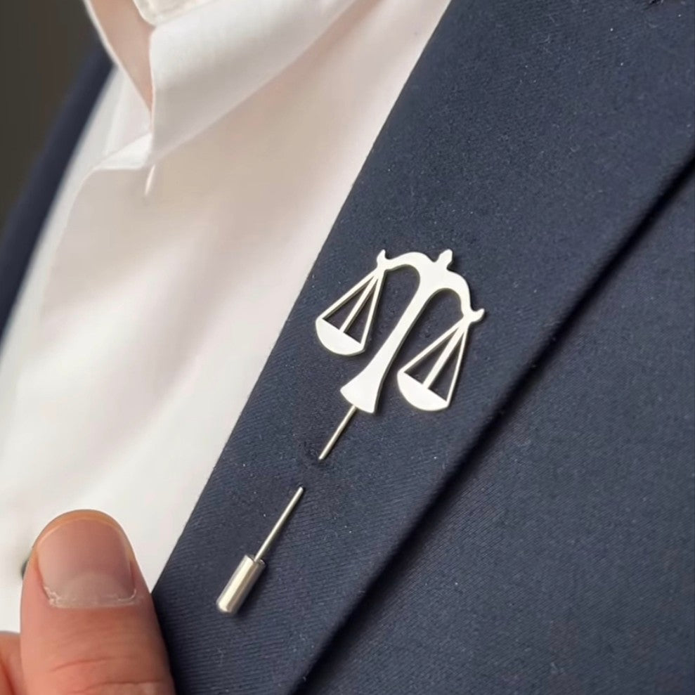 Advocate Justice Scale Lapel Pin