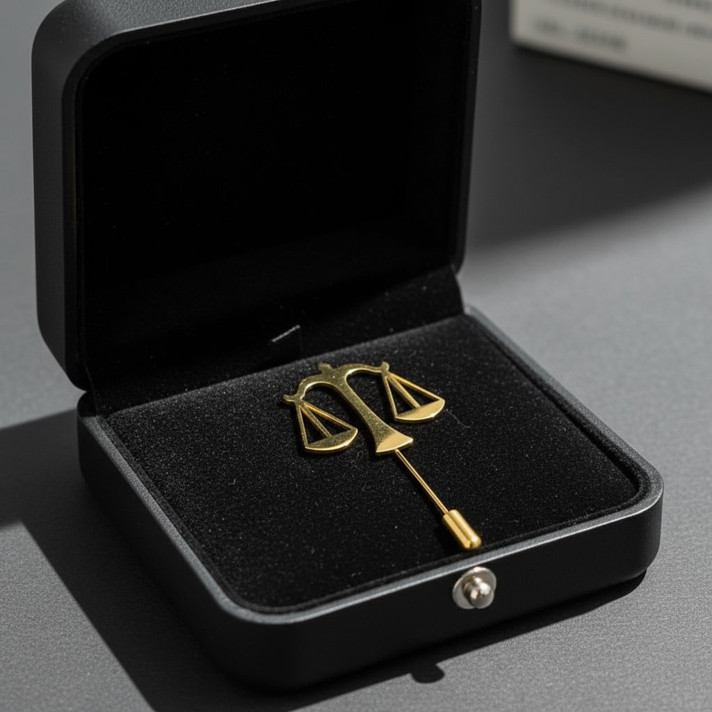 Advocate Justice Scale Lapel Pin