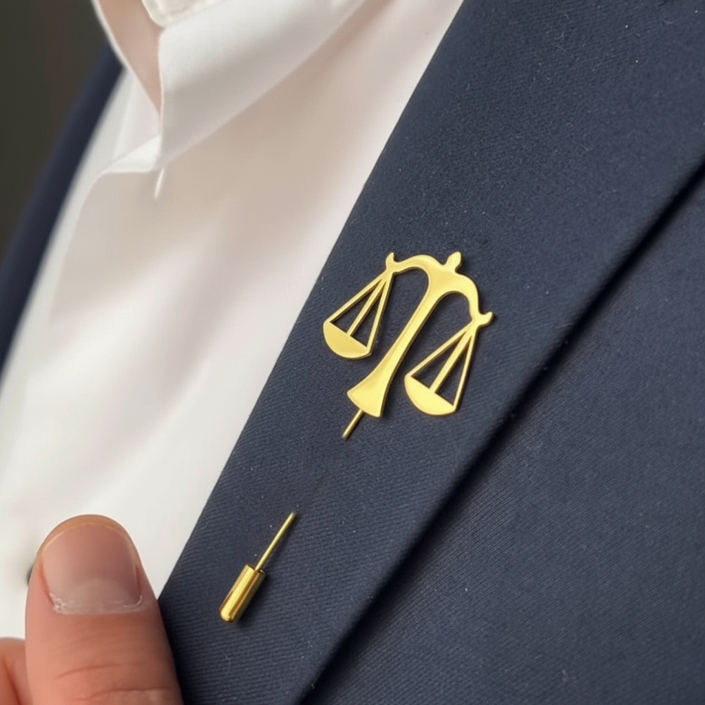 Advocate Justice Scale Lapel Pin