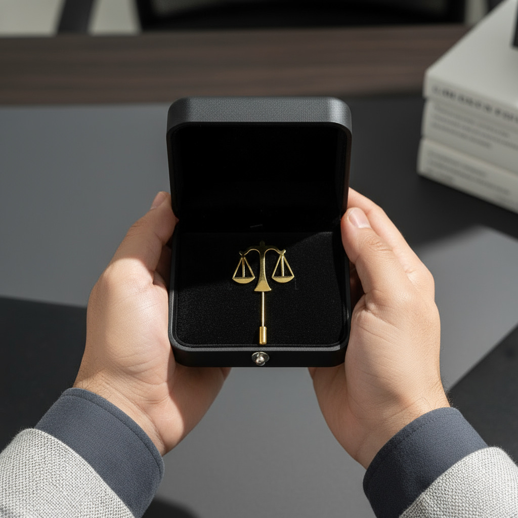 Advocate Justice Scale Lapel Pin