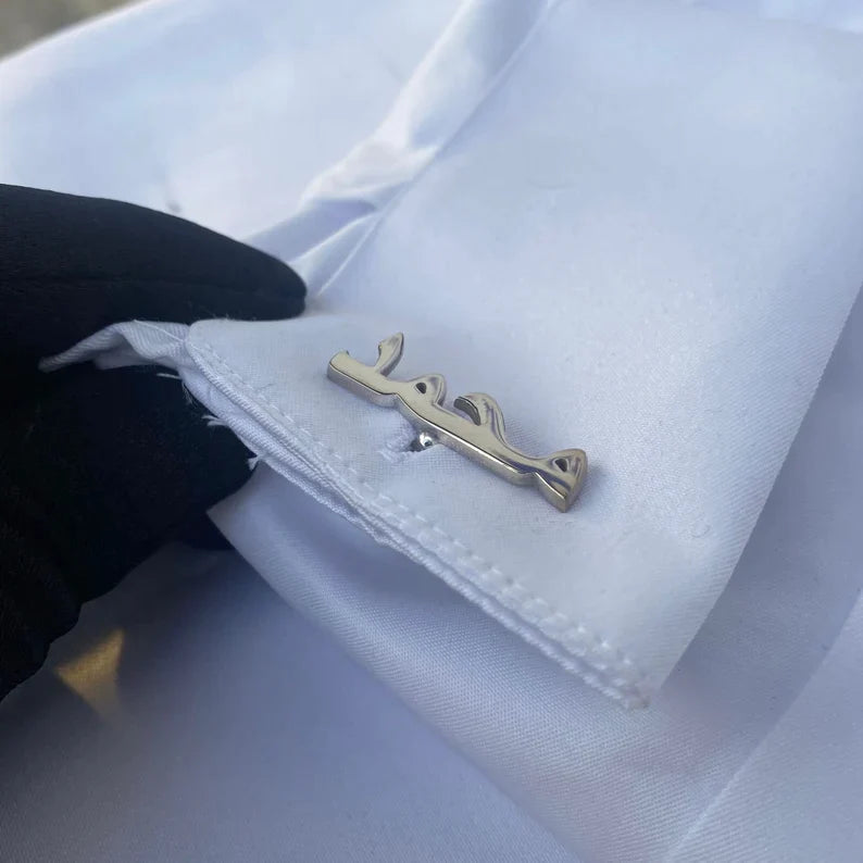 Urdu Classic Script Custom Name Cufflinks