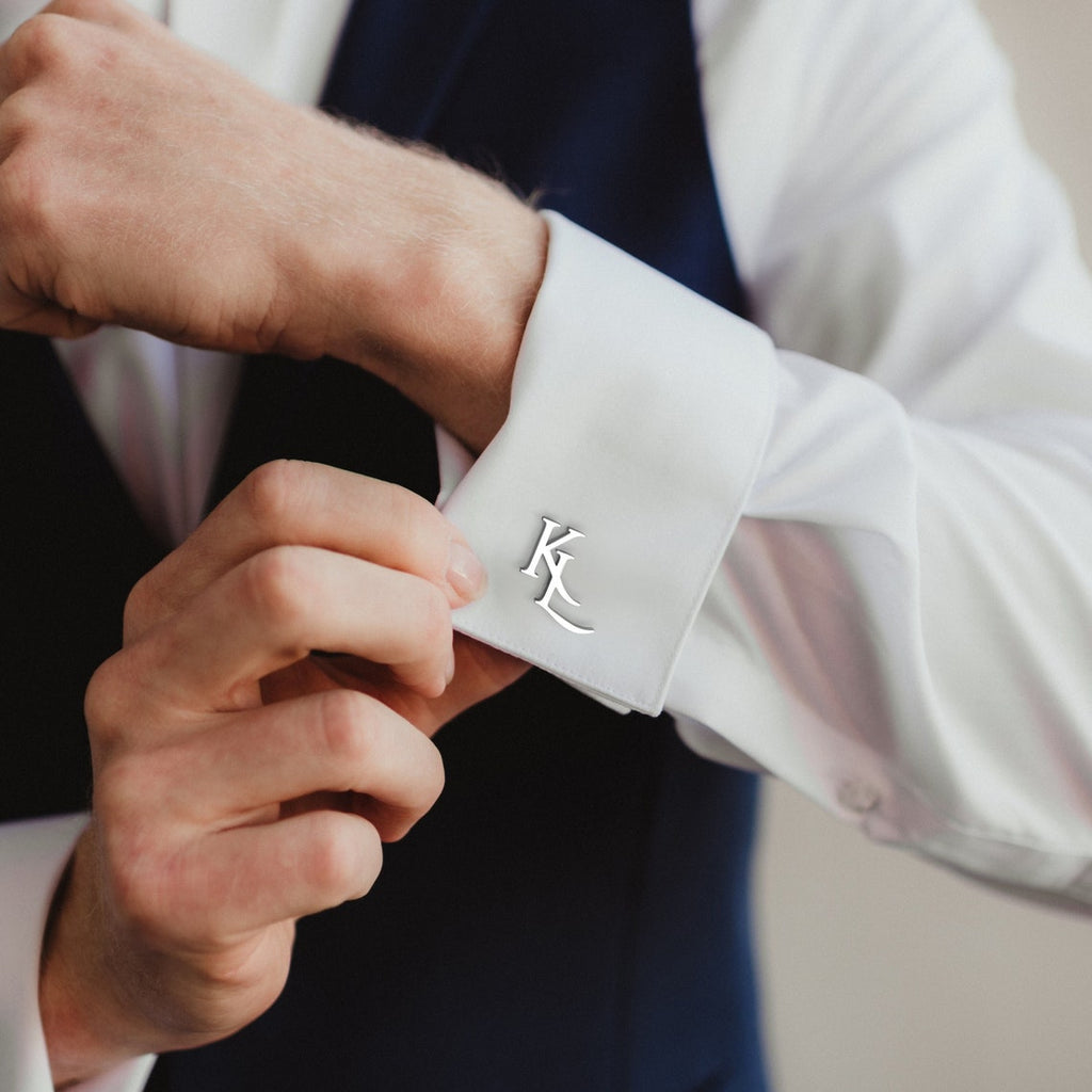 Initial Letter Elegant Custom Name Cufflinks