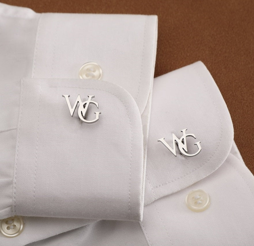 Initial Letter Elegant Custom Name Cufflinks