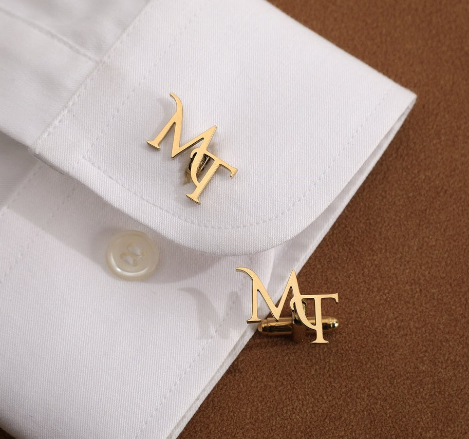 Initial Letter Elegant Custom Name Cufflinks