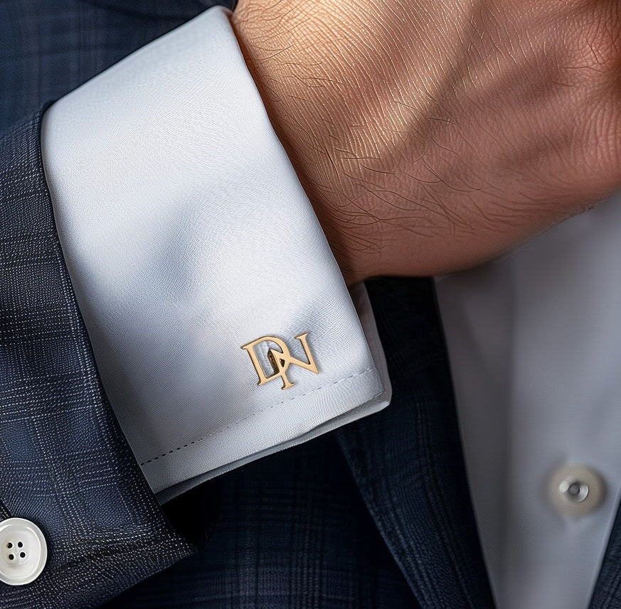 Initial Letter Elegant Custom Name Cufflinks