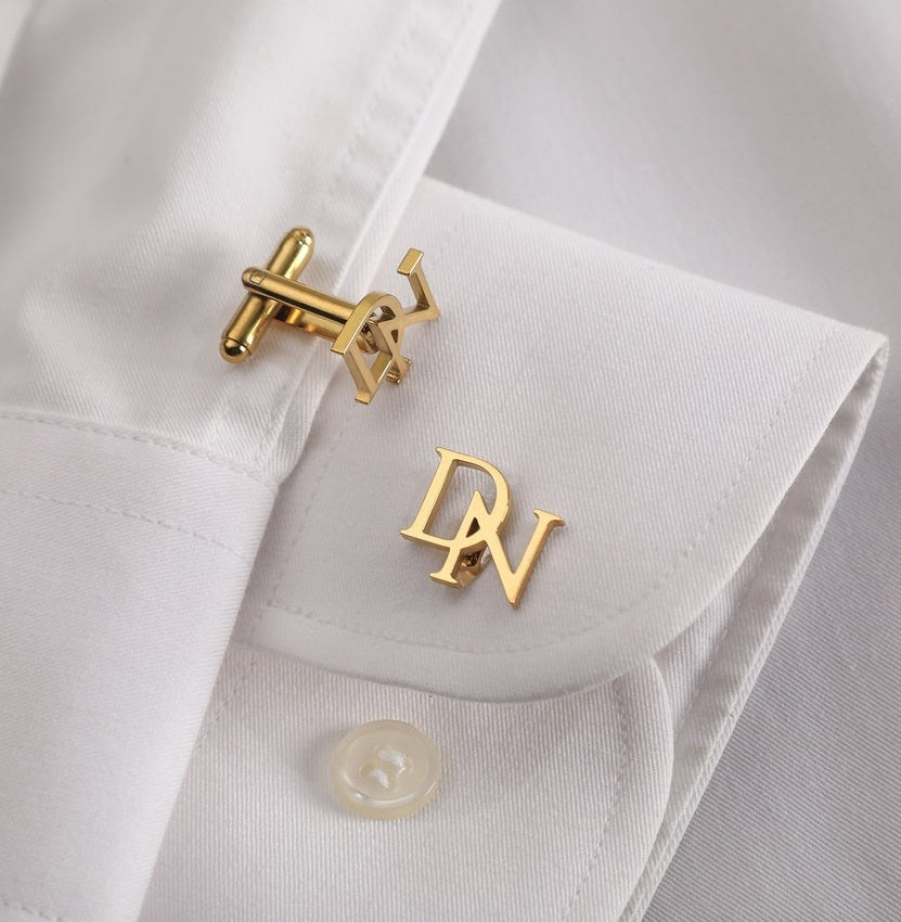 Initial Letter Elegant Custom Name Cufflinks