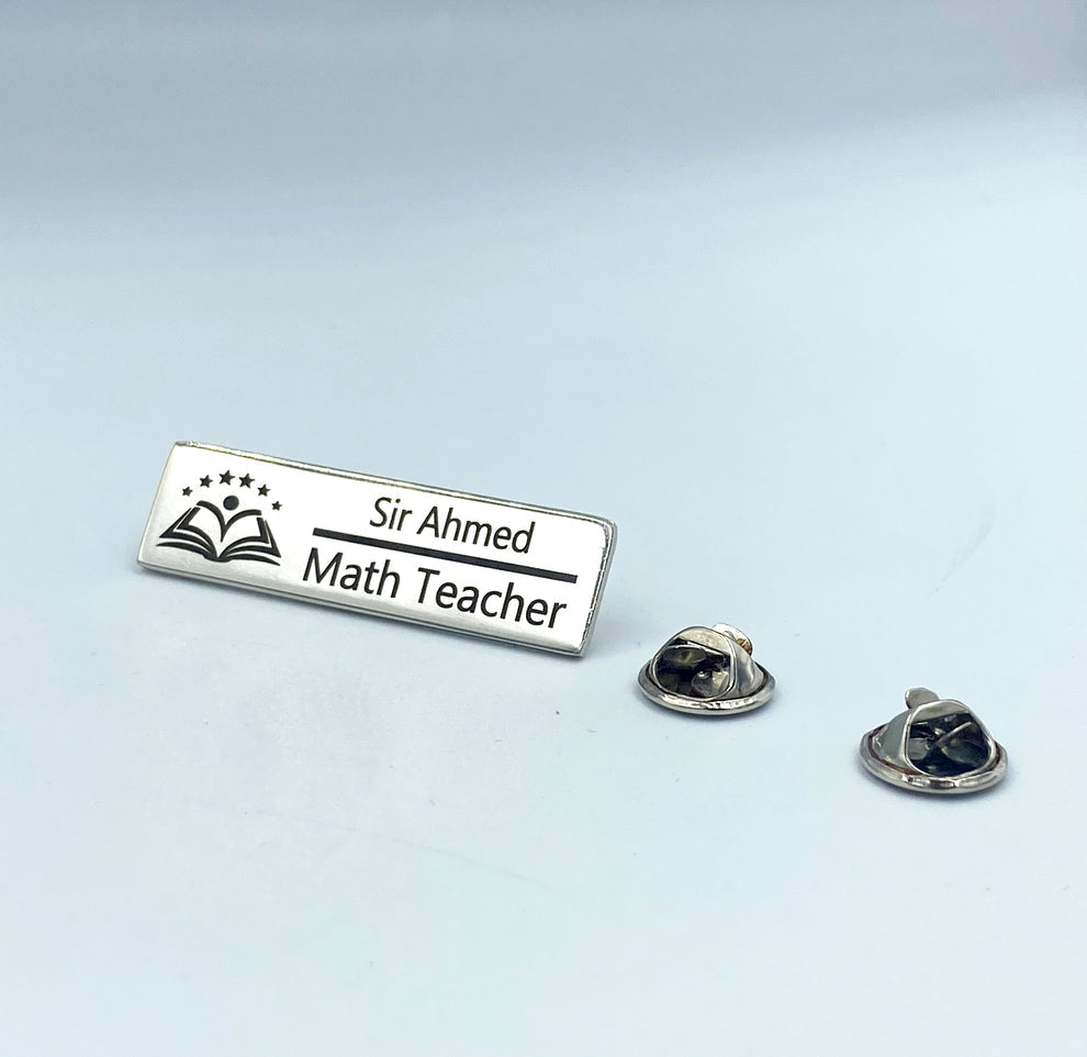 Teacher Custom Name Tag Pin