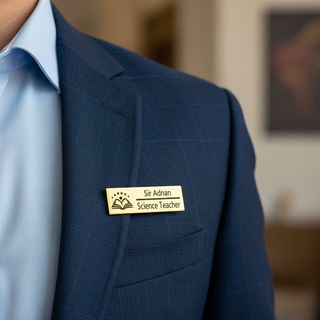 Teacher Custom Name Tag Pin