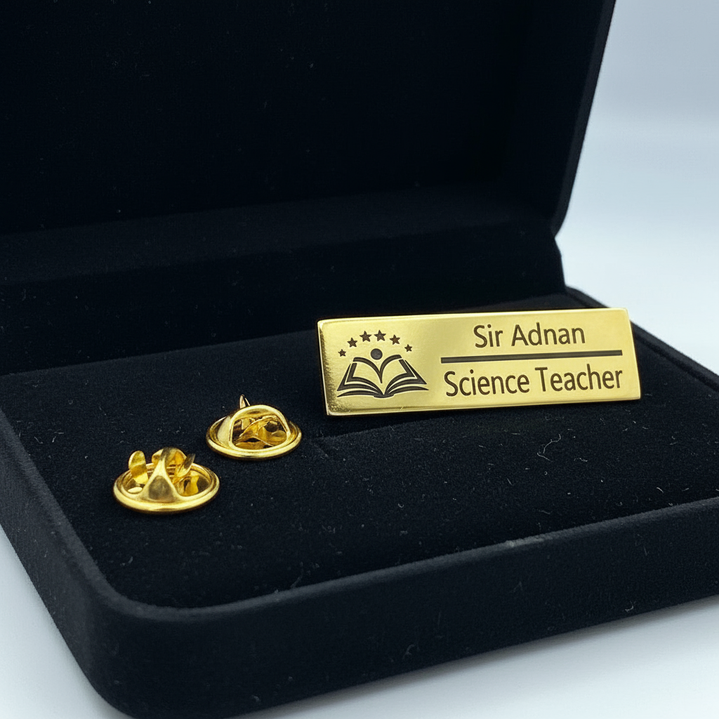 Teacher Custom Name Tag Pin