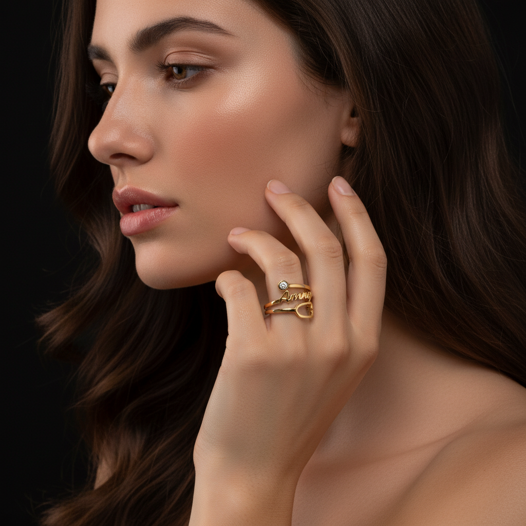 Stethoscope Custom Name Ring for Doctors