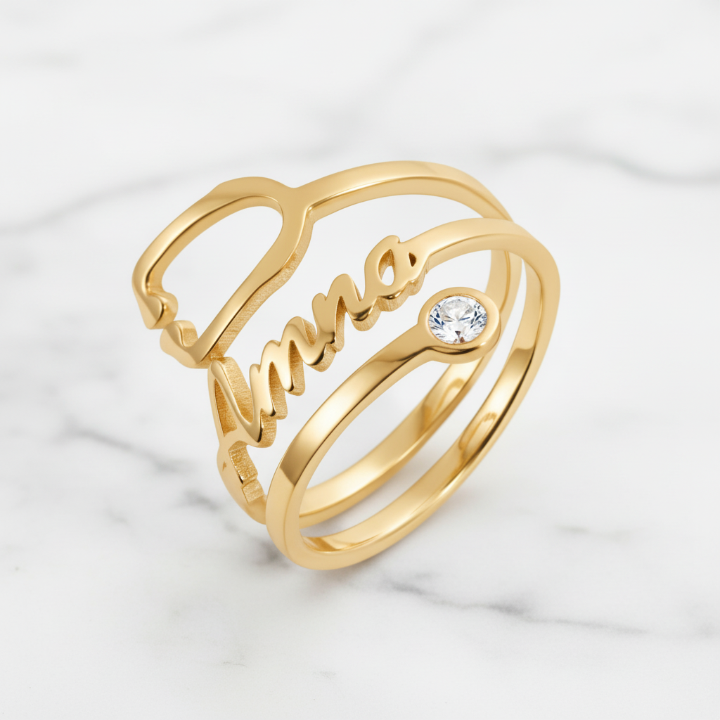 Stethoscope Custom Name Ring for Doctors